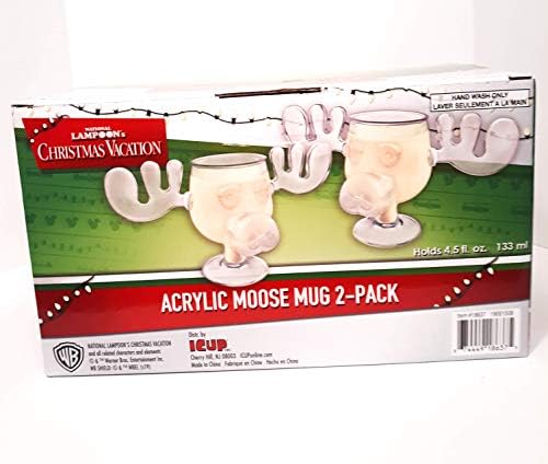 National Lampoon's Christmas Vacation Acrylic Moose Mug 2-Pack 4.5 fl. oz each