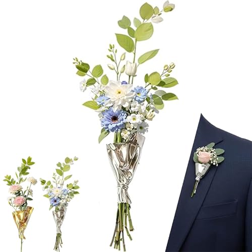 Artful Flower Vase Brooch, DIY Flower Bouquet Brooch, Fashion Floral