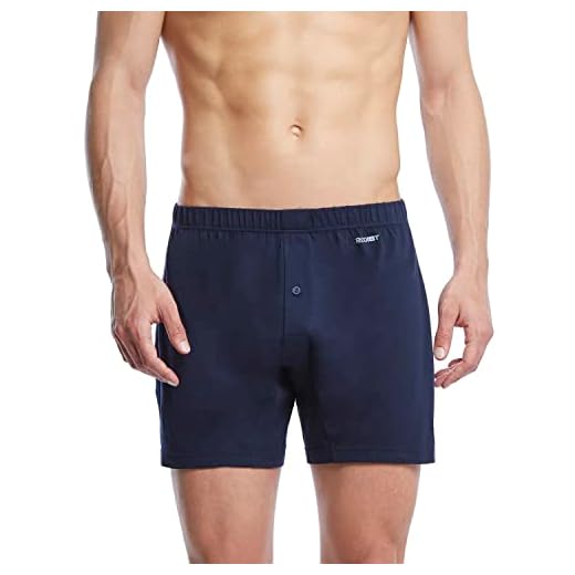 2(X)IST Men's Pima Cotton Knit Boxer Navy Blazer, Large