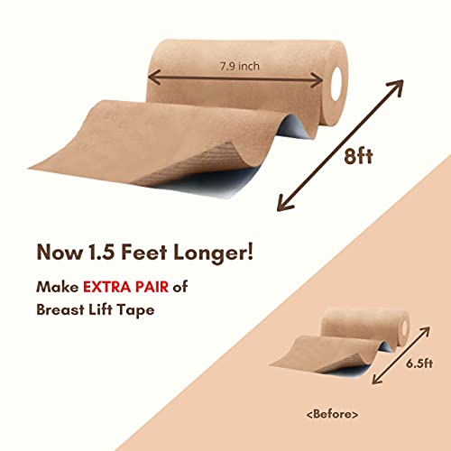 Diy Boobytape For Breast Lift, Bob Tape For Large Breasts, Breast Tape Lifting Large Breast To Sculpt Your Body 8Ft (Vanilla) #TOP3