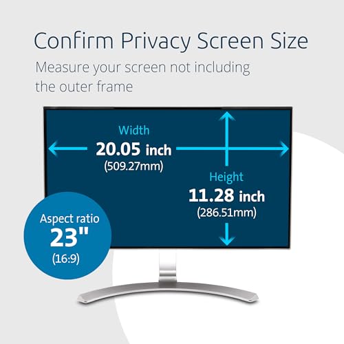 Image of Kensington MagPro 23 Inch Magnetic Computer Privacy Screen for Desktop, Removable 16:9 Computer Privacy Filter, Anti-Glare Blue Ray Reduction, Compatible with Slim Bezel Monitors, K55422WW