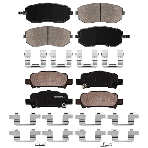 Image of Detroit Axle - Brake Pads for Subaru Outback Legacy Impreza Forester Baja Ceramic Brake Pads w /Hardware Front and Rear Replacement