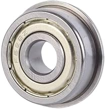 10 piezas F684ZZ 4mm×9mm×4mm Material de acero para rodamientos, rodamientos de bolas de ranura profunda con brida