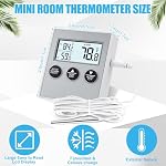 Relaxweex 3 Pack Refrigerator Thermometer Freezer Alarm Digital Thermometer with Sensor, High and Low Alarm Memory Function for Freezer Fridge Kitchen Aquarium(White) - Image 2
