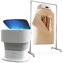 Mojoco Portable Clothes Dryer And Foldable Washing Machine for Apartment, RV, Travel