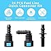 Fuel Line Quick Connect Kit 24PCS,Assorted 5/16 3/8 Fuel Line Fittings Nylon Straight Push-On Release Hose Connector