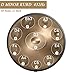 Hand Drum 22 Inches D Minor Kurd, 432Hz 10 Notes Handdrum Instrument, Premium Steel Hand Drum for Adults(22 Inch 432Hz Gold)