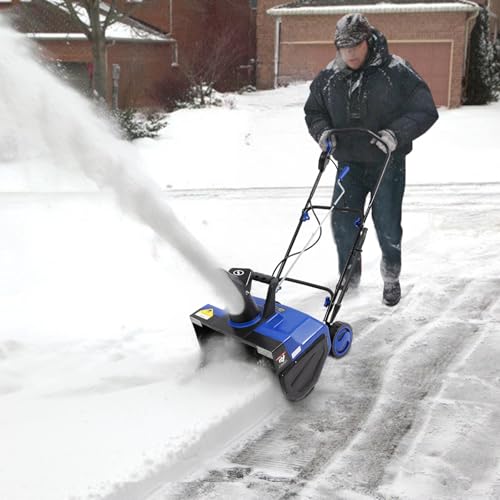 Spazzaneve elettrico, 2400 W, con luci a LED, macchina per la rimozione della neve, 56 cm, altezza di lavoro, 33 cm, pala elettrica per uso domestico, terrazze, rimozione della neve