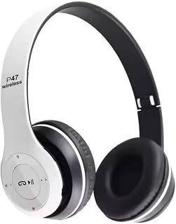 icall P47 Gaming Over Ear Wireless Headphones Bluetooth with Mic (White)