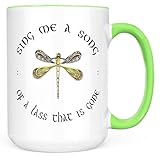Sweet & Salty Novelty Coffee Mugs, Skye Boat Song Outlander Coffee Mug, Outlander Gifts for Women, Claire Fraser Jamie Fraser Outlander Merchandise 15oz White/Light Green