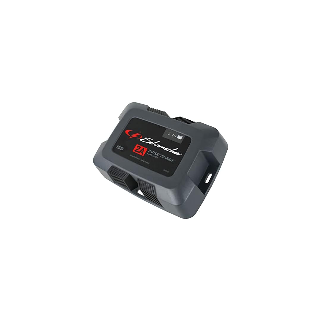 Schumacher SC1588 2A 6V/12V Fully Automatic Battery Charger and Maintainer - for Motorcycle, Power Sports, and car…