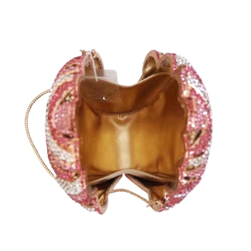 Image of Women Ice Cream Crystal Evening Bag Luxury Rhinestone Clutch Wedding Party Minaudiere Purse and Handbag for Cocktail