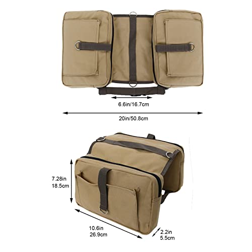 Lurvfueh Large Dog Pack Hound, Backpack Saddle Bag 2 Capacious Side Pockets Dispenser Harness For Travel Camping Hiking (Khaki) #TOP1