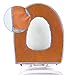 Soft Toilet Seat Cushion Washable and Comfortable Toilet Seat Cover Pads Reusable Thicker Warmer Cover Pads with Zipper (Brown)