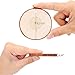 Fuyit Natural Wood Slices 25 Pcs 3.1-3.5 Inches Craft Wood Kit Unfinished Predrilled with Hole Wooden Circles Tree Slices for Arts and Crafts Christmas Ornaments DIY Crafts