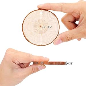 Fuyit Natural Wood Slices 25 Pcs 3.1-3.5 Inches Craft Wood Kit Unfinished Predrilled with Hole Wooden Circles Tree Slices for Arts and Crafts Christmas Ornaments DIY Crafts Fuyit Natural Wood Slices 25 Pcs 31 35 Inches Craft Wood Kit Unfinished Predrilled with Hole Wooden Circles Tree Slices for Arts and Crafts Christmas Ornaments DIY Crafts