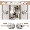 Probrico 8-Pack Satin Nickel Privacy Door Knobs With Lock - Keyless Bedroom/Bathroom Door Handles