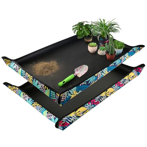 2PCS 43.5"x 29.5" Extra Large Repotting Mat for Indoor Plants Transplanting and Mess Control Gardening Gifts for Women Men