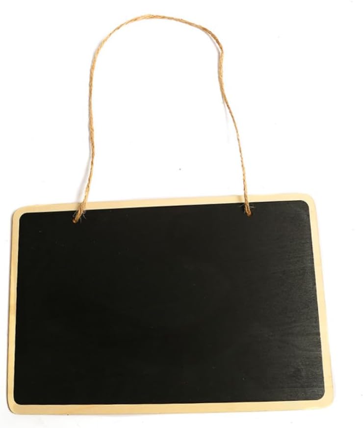 Chalkboard Message Board with Hanging Rope Rectangular Decorative