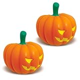 FEIHUAN 2 Pack Plug in LED Night Light with Cute Pumpkin Dusk to Dawn Sensor Kids Decor Warm White 2