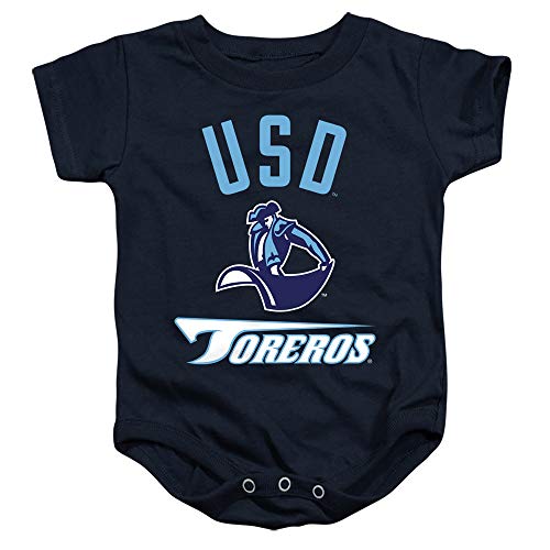 University of San Diego Official One Color Toreros Logo Unisex Infant Snap Suit for Baby,Navy, 12 Months
