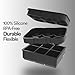 glacio Silicone Ice Cube Trays – Large Silicone Molds for 2-Inch Ice Cubes and Spheres Whiskey Ice Cube Trays with Lids for Cocktails & Bourbon – Set of 2