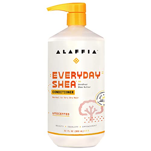 Alaffia - Everyday Shea Conditioner, Normal To Very Dry Hair, Moisturizing Support To Balance Ph For Protected, Luxurious Locks With Shea Leaf And Butter, Fair Trade, Unscented, 32 Ounces #TOP2