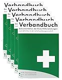 5x Verbandbuch Erste Hilfe - Heraustrennbare Seiten nach DSGVO/DGUV 204-021 / § 24 Abs. 6 der Unfallverhütungsvorschrift Verbandsbuch/Meldeblock