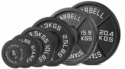 Vour Cast Iron Weights Olympic 2" Plates Training Disc Home & Outdoor Lifting Barbells-2.5kg 5kg 10kg 15kg 20kg 25kg PAIRS