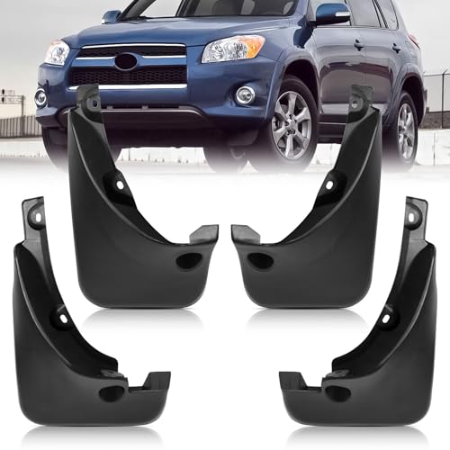 Image of 2007 RAV-4 Mud Flaps Mud Guards Compatible with Toyota RAV-4 2.4 2006-2013 Splash Guard No Drilling Required All Weather Mudflaps(Set of 4)