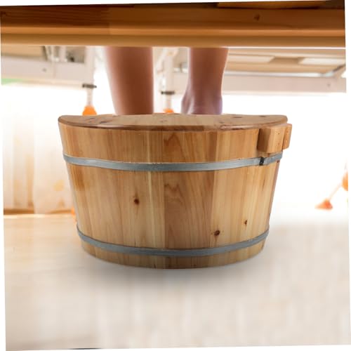 Cubierta de madera para spa de pies, tapa para baño de pies miniatura 2
