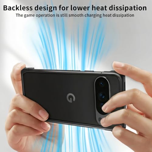 Hiooloon for Pixel 11 Pro XL Bumper Case Metal, No Back Frameless Compatible with Magsafe Accessories & Pixelsnap, Slim Fit Backless Wireless Charging Aluminum Bumper 4 Corners Shockproof,Black by Hiooloon - Used condition - Image 5