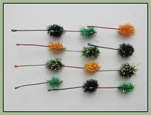 Vibe Tail Trout Flies, 12 pack, Mixed Colours, Size 10, For fly Fishing
