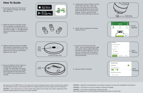 Mopeka Pro Check Bundle - 2 Pro Check Sensors And 1 Led Display - Wireless Propane Gauge For Your Dual Rv Tanks - Monitor Propane Levels Inside Your Rv On The Led Display Or The Free Tank Check App #TOP4
