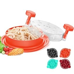 Chicken Shredder Tool Twist: 2026 Pro Food-Grade Visible Meat Shredder with Strong Anti-Slip Base, Ergonomic Handle, Chicken Breast Shredder, Suitable for Pork Beef Chicken (Orange)