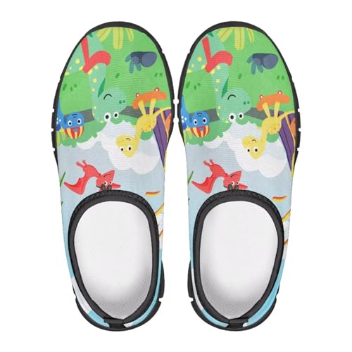 Big Kids Cute Casual Loafers Slip On Mesh Walking Shoes Art Pattern Comfortable Lightweight Kids Outdoor Travel Shoes for Boy Girl US Size 11-153