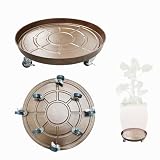 2 Pack Metal Heavy Duty Plant Caddy With Wheels 20 Inch, Round Plant Caddy Suitable For Outdoor and Indoor Mobile Flower Pots, Don't Worry About This Metal Product Getting Deformed or Damaged.