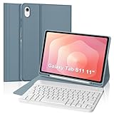 Clavier Bluetooth détachable magnétiquement - L'étui-clavier intelligent est livré avec un clavier détachable sans fil Bluetooth magnétique qui vous permet de passer d'un ordinateur portable léger à votre galaxy tab S11 11 pouces. Doté de raccourcis multimédias et d'autres raccourcis utiles, ce clavier sans fil détachable vous offre une commodité ultime. Retirez le clavier lorsque vous avez fini de taper pour plus de flexibilité et profitez d'angles de vue réglables