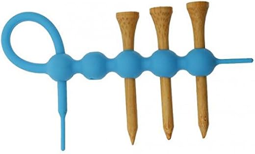 The Style Sutra Blue Rubber Mini Golf Tees Holder Tool Carrier Clip + 3pcs Wood Golf Tees|Sporting Goods | Golf | Golf Acc...