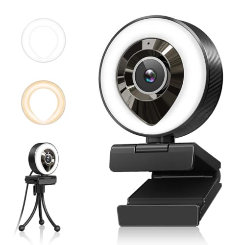 PDBEST - Full HD Streaming Webcam with Dual Microphone 1080P Adjustable Right Light Pro Web Camera Advanced Auto-Focus with Tripod Zoom Camera Gaming Webcam for Xbox Facebook YouTube Streamer - -22%