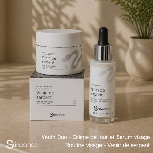Skineance - Duo Venin de Serpent | Creme Jour 50 ml + Serum 30 ml | Peptide Syn-Ake | Hydratation Quotidienne et Teint Éclatant | Routine Beauté | Formules Contrôlées – vue 2