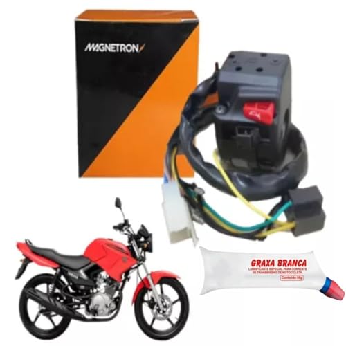 Combo Punho Chave de Luz Factor Ybr Xtz 125 2000 a 2013 Original Magnetron e Graxa