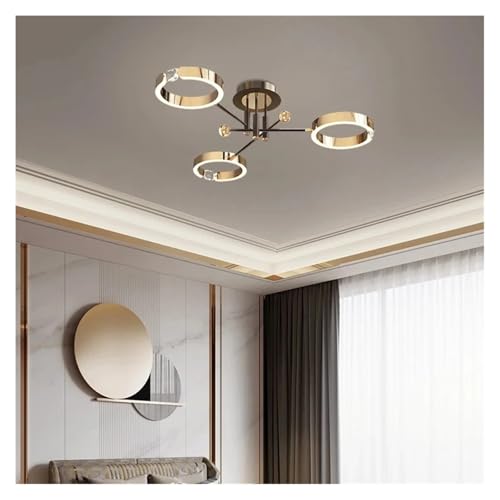 Luminaire décoratif d'intérieur suspendu avec éclairage LED 3 couleurs réglable