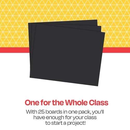 School Smart Railroad Poster Board Paper, 22 x 28 Inches, 6-Ply, Black, Pack of 25 by School Smart - Image 3