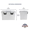 Sheffield 12767 XL Storage Bins With Lids, 4-Pack Stackable Storage Bins, Made in USA, Lockable and Water-Resistant Containers with Lids, Plastic Containers for Home, Classroom, and Dorm #1