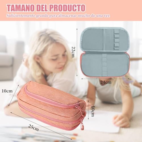 Rosa Estojo, Estojo Escolar, Estojo Box, Bolsinha de Lapis Escolar, Material Escolar, Estojo Escolar