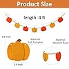 Fall Decor-Fall Decorations for Home-Felt Pumpkins Wood Bead Garland for Fall Decor- Halloween Thanksgiving Farmhouse Felt Pumpkins Banner for Fireplace Mantel Walls #2