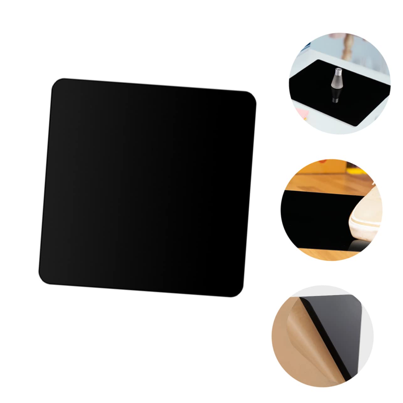 KOMBIUDA Sfondo Fotografico Nero Riflettente in Acrilico Pannello Per Sfondo Strumento Fotografico Per Fotografia Prodotti e Piccoli Oggetti Pulire Conservare