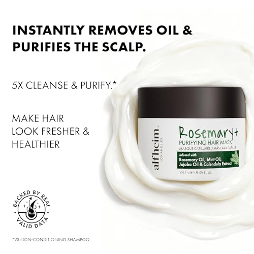 ALFHEIM Rosemary+ Purifying Hair Mask – Deep Hydrating & Balancing Treatment for Oily & Fine Hair with Rosemary, Peppermint & Jojoba Oils – Strengthens, Smooths & Refreshes – Sulfate Free – 8.45 oz — view 5