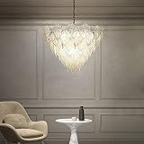 YANG1MN Nordic Modern Minimalist Maple Leaf Chandelier Creative Led Living Room Dining Room Chandeli